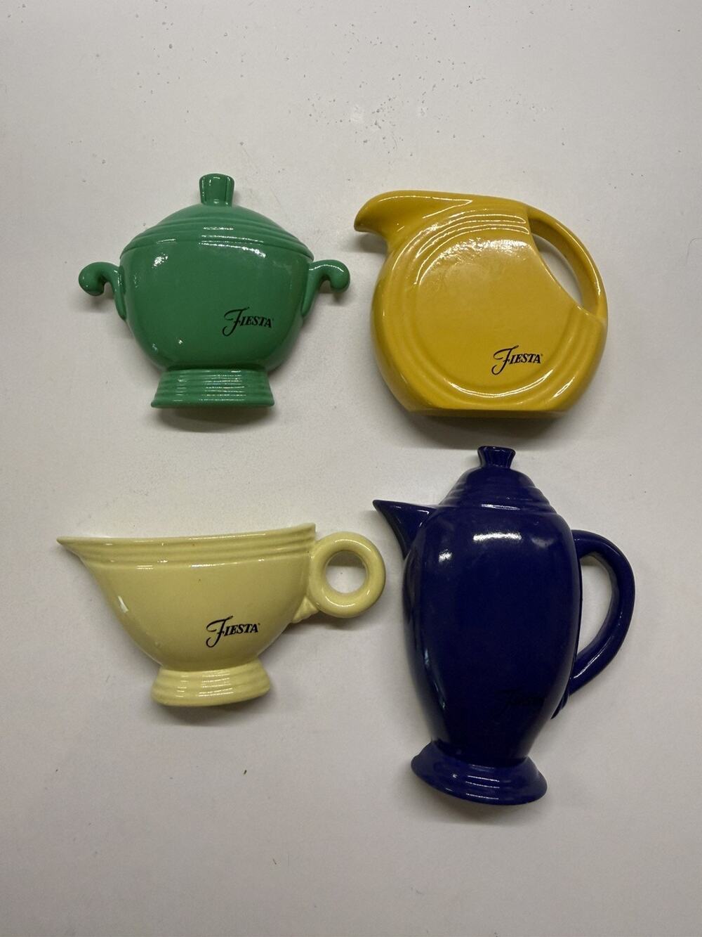 Qty (4) Genuine Fiesta Accessories 1940s Magnet Collection Fiestaware